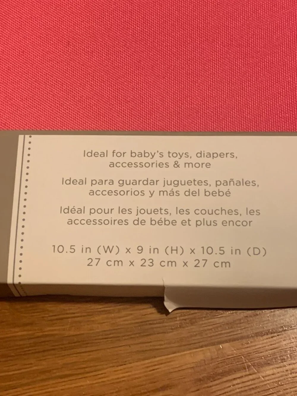 Koala Baby Pink Canvas Storage Bin Unused 10.5 x 9 x 10.5 Inches